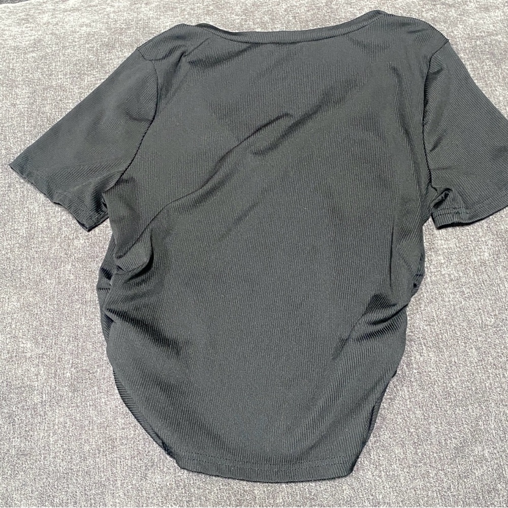 SHEIN Womens Classic Black V-Neck Women's Top Size Large (8/10) - Picture 3 of 4